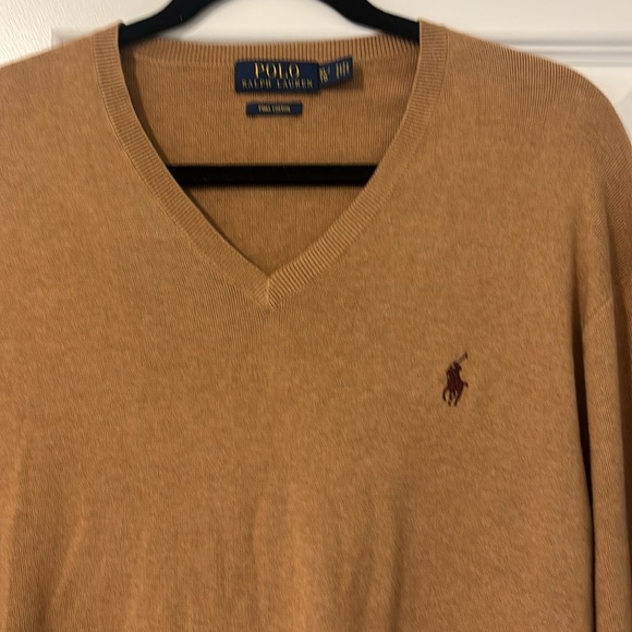 NWOT Men's XL Polo Ralph Lauren Pima Cotton V Neck Sweater - Picture 2 of 12